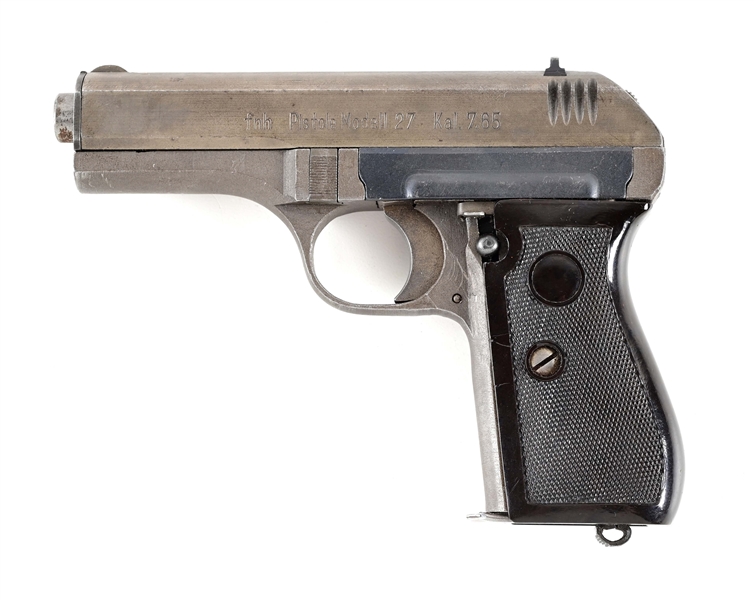 (C) LATE WAR FNH CODE CZ MODEL 27 SEMI AUTOMATIC PISTOL.