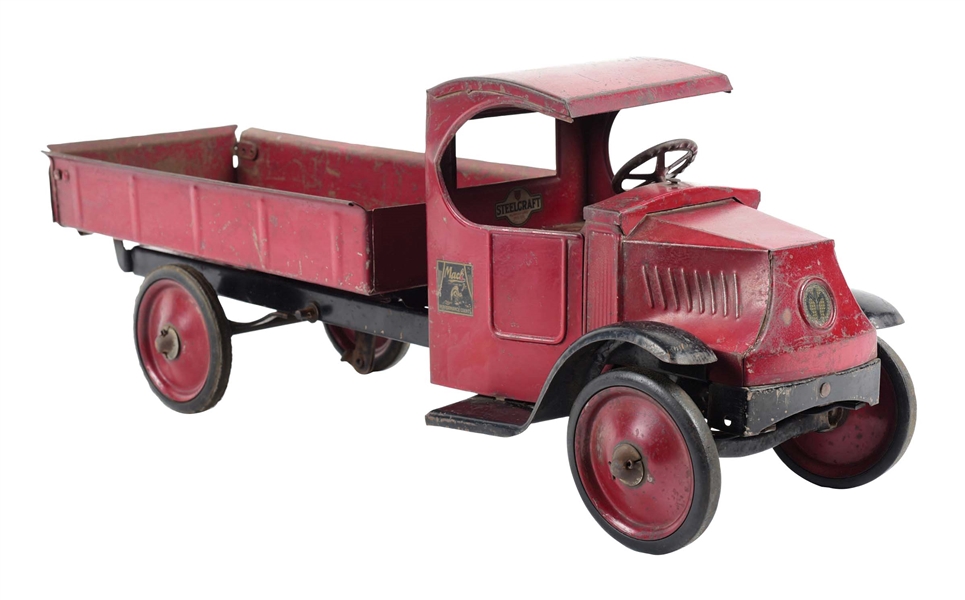 PRESSED STEEL RED STEELCARFT MACK STEEL DUMP TRUCK