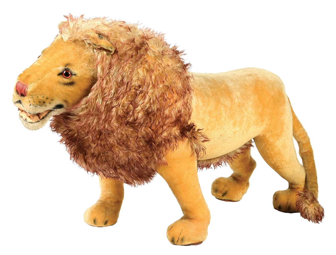 VINTAGE STEIFF LIFE SIZE LION WITH GLASS EYES