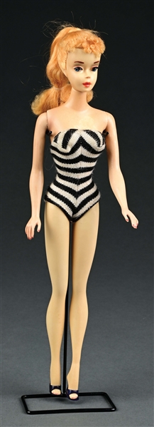 PONYTAIL BLONDE W/ ZEBRA BATHING SUITE #3 BARBIE