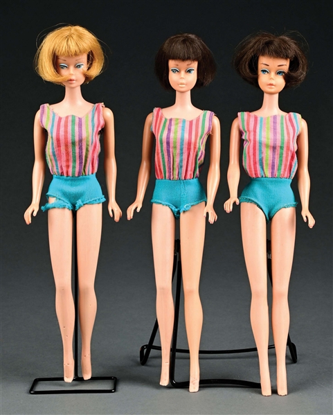 LOT OF 3: AMERICAN GIRL DOLLS IN BATHING SUITS