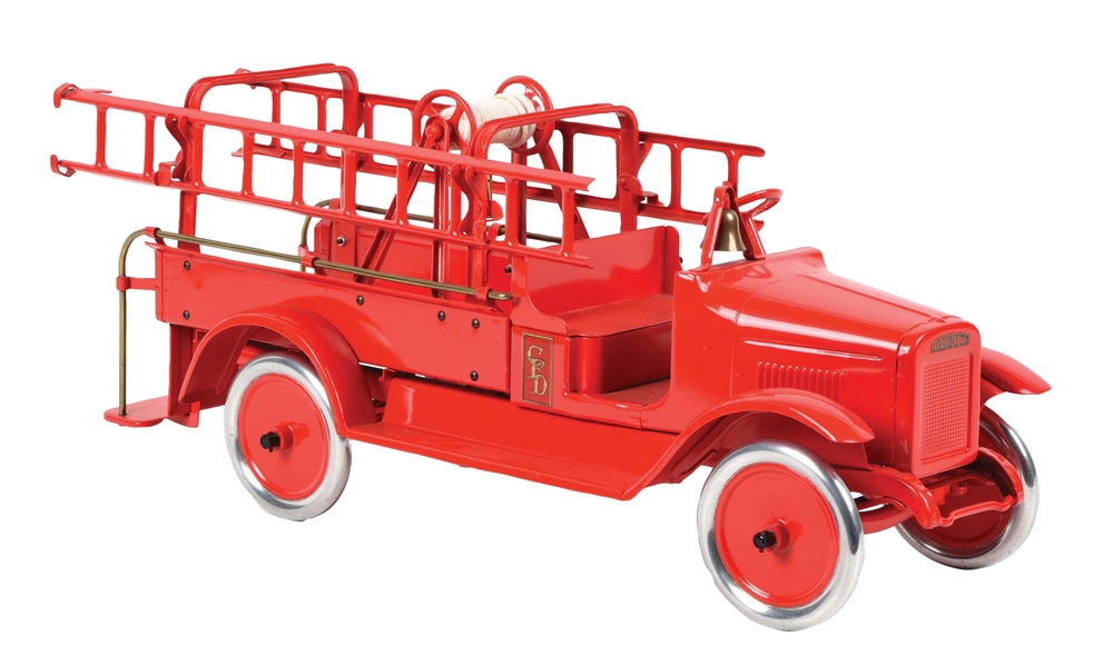 BUDDY "L" PRESSED STEEL FIRE LADDER TRUCK