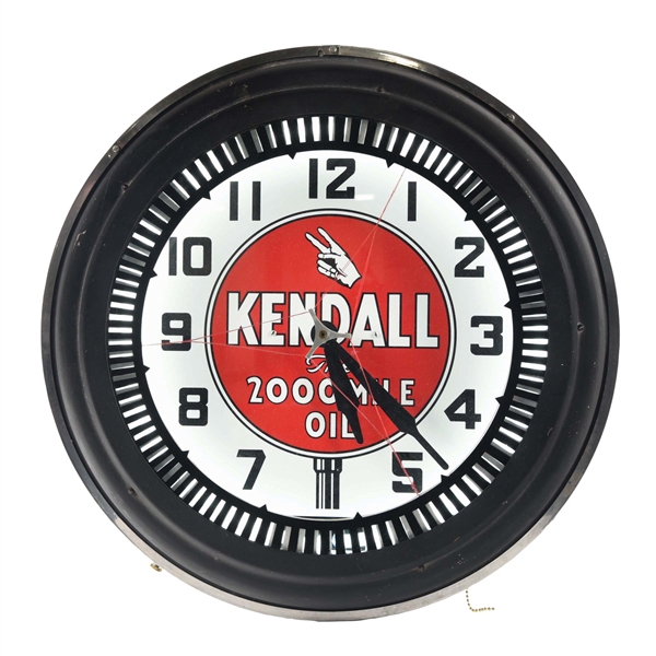 KENDALL THE 2000 MILE OIL NEON LIGHT-UP CLOCK