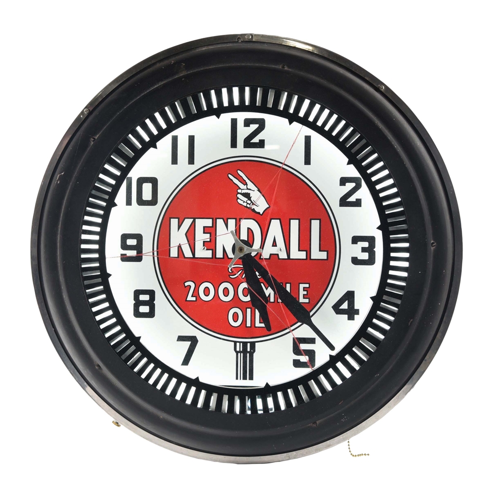 KENDALL THE 2000 MILE OIL NEON LIGHT-UP CLOCK