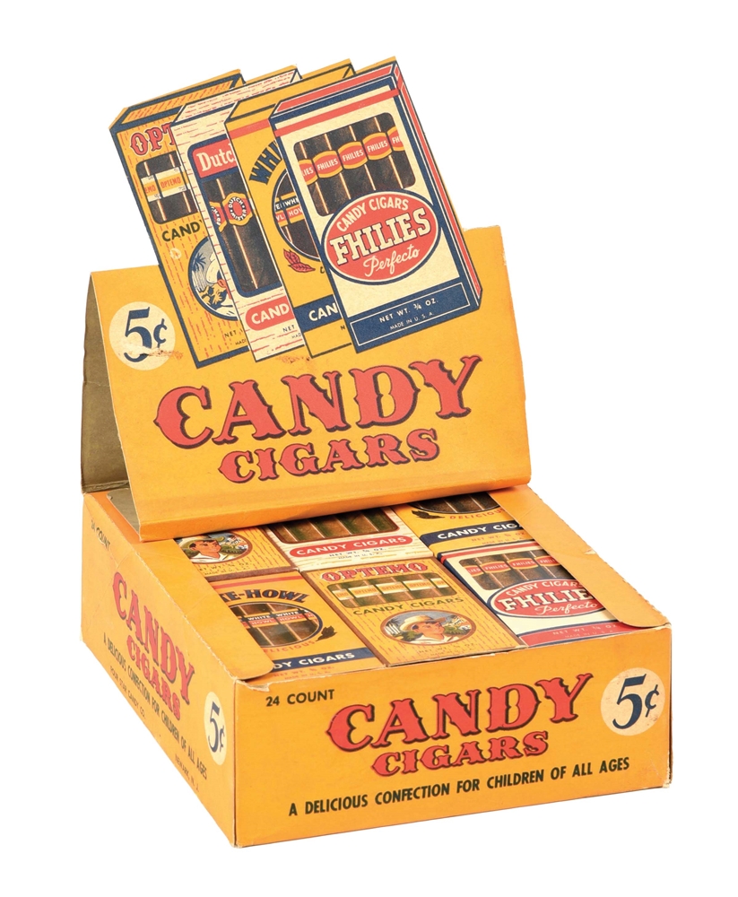 5¢ DISPLAY BOX OF CANDY CIGARS