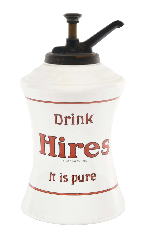 DRINK HIRES "IT IS PURE" CERAMIC SYRUP DISPENSER