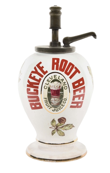 BUCKEYE ROOT BEER CERAMIC SYRUP DISPENSER