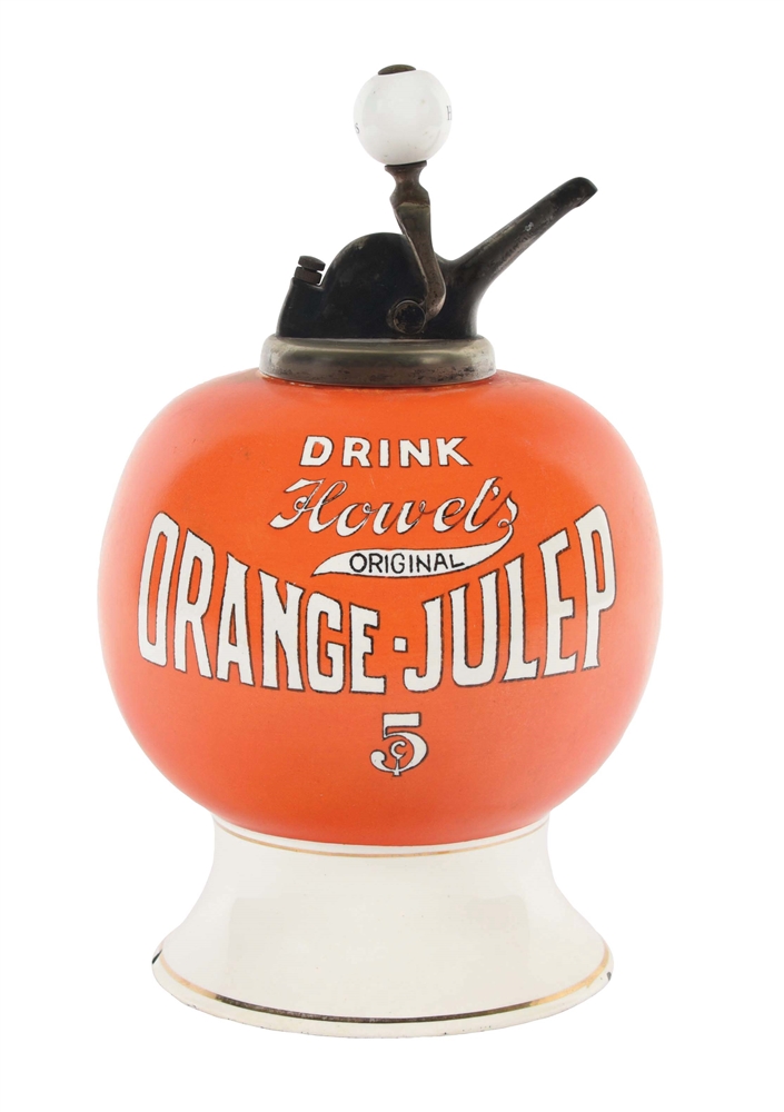 DRINK HOWELS ORANGE JULEP CERAMIC SYRUP DISPENSER