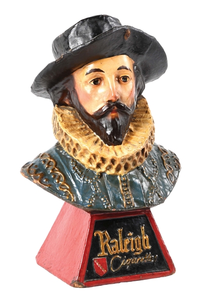 RALEIGH CIGARETTES FIGURAL PAPER-MACHE DISPLAY