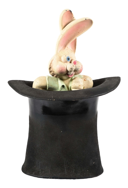 RABBIT IN A TOP HAT MAGIC STORE AUTOMATON DISPLAY