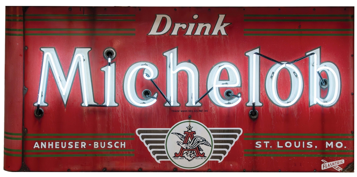 DRINK MICHELOB PORCELAIN NEON SIGN