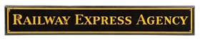 PORCELAIN RAILWAY EXPRESS AGENCY SIGN