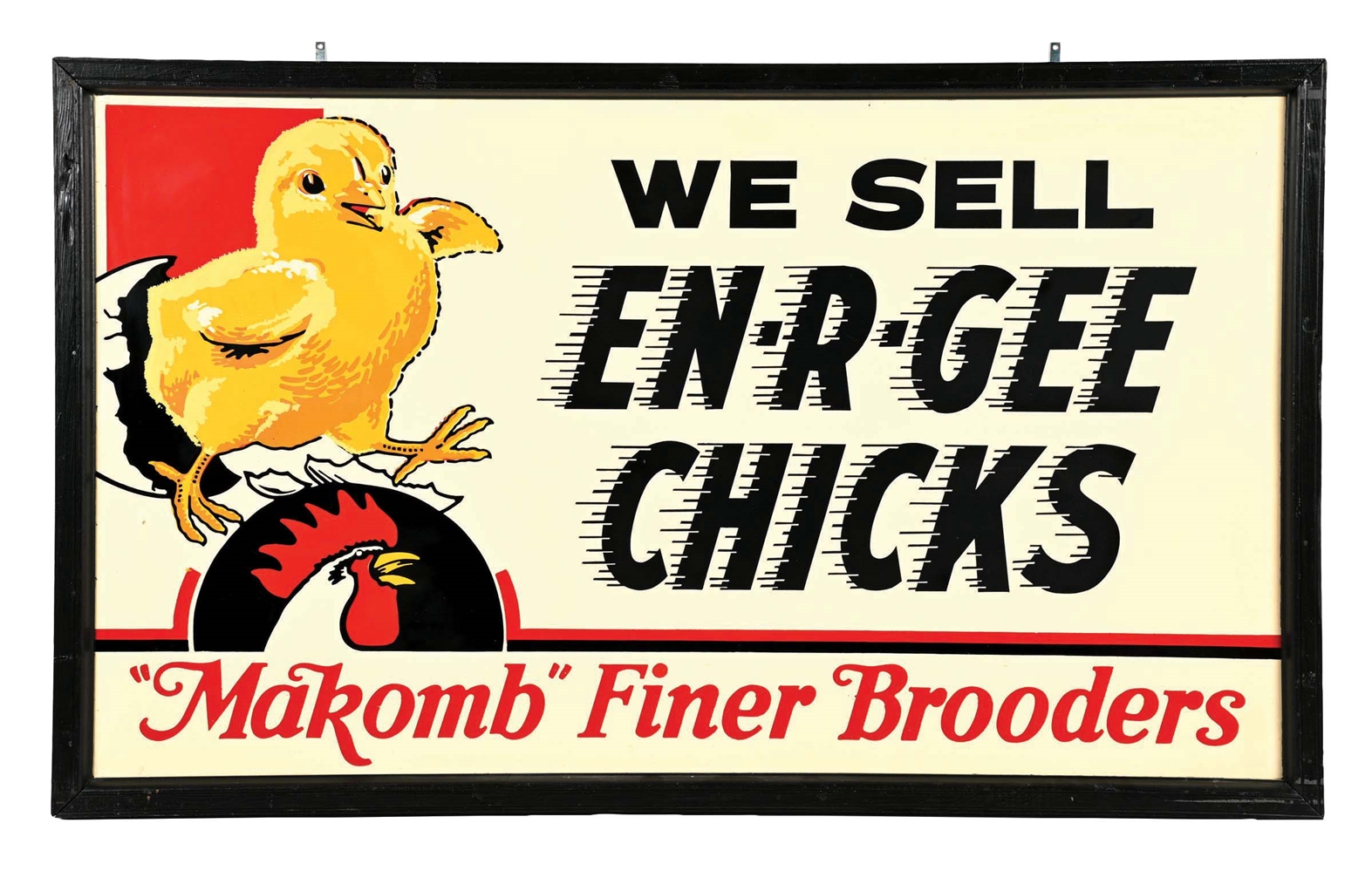 TIN "EN-R-GEE CHICKS" W/ COLORFUL CHICK GRAPHIC