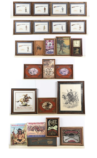 LOT OF 22: MISCELLANEOUS WINCHESTER PRINTS AND WALL ART.