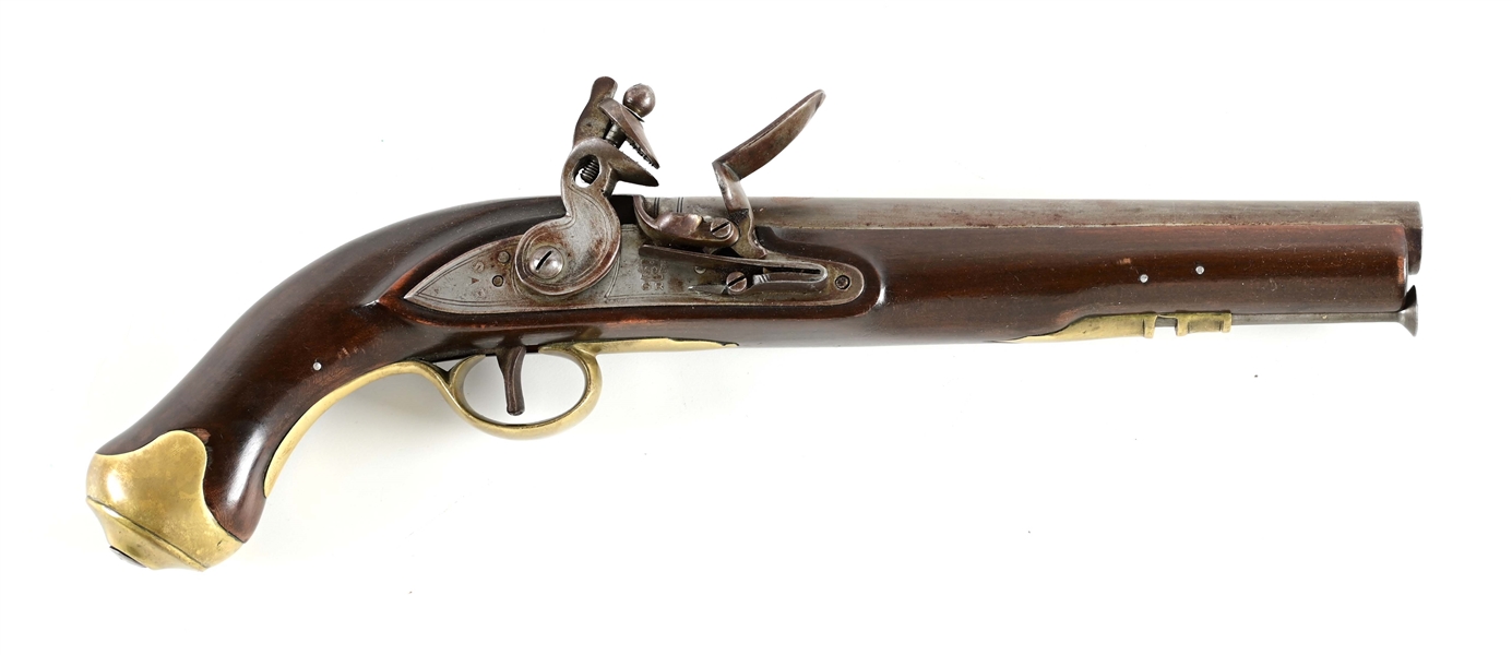 (A) MODERN JAPANESE PRODUCTION FLINTLOCK PISTOL, AFTER AN ENGLISH EXAMPLE.