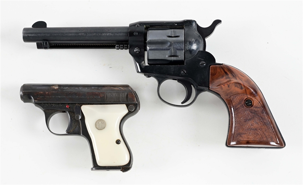 (C) LOT OF 2: ROHM MODEL 66 REVOLVER AND RINO GALESI POCKET PISTOL.