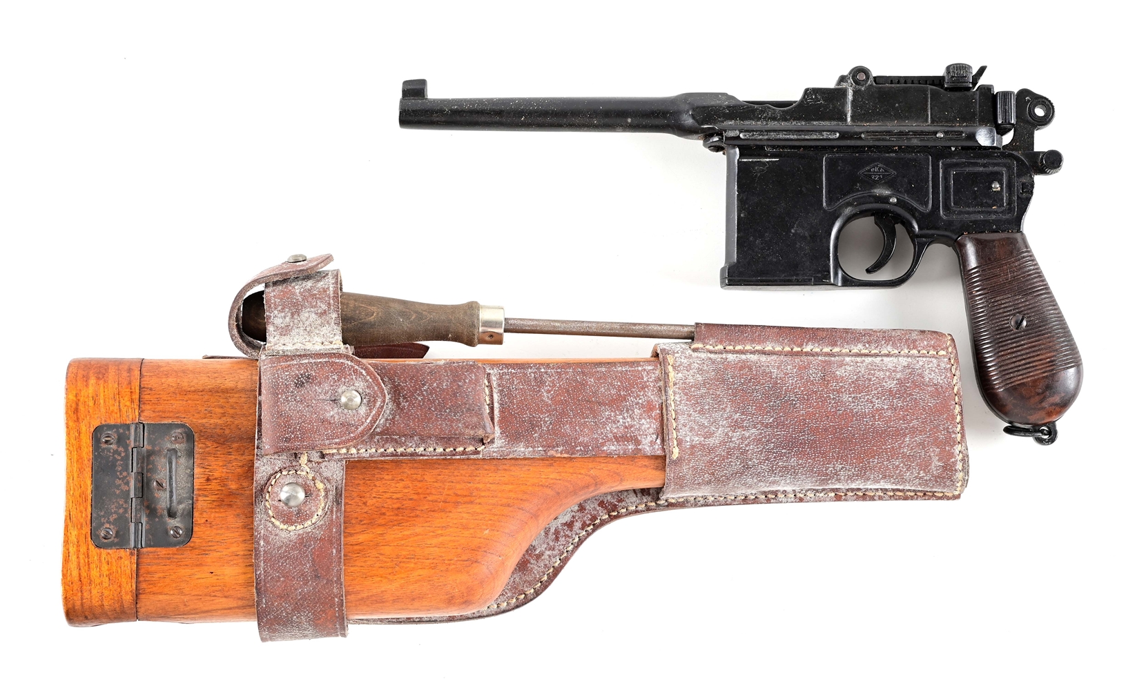 PROP MAUSER C96 PISTOL WITH RIG