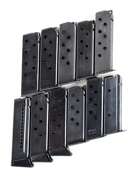 LOT OF 11: WALTHER PP AND PPK MAGAZINES.