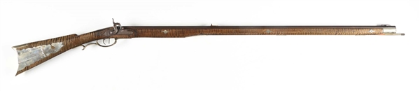 (A) CUSTOM PERCUSSION KENTUCKY RIFLE BY MILTON RILEY.