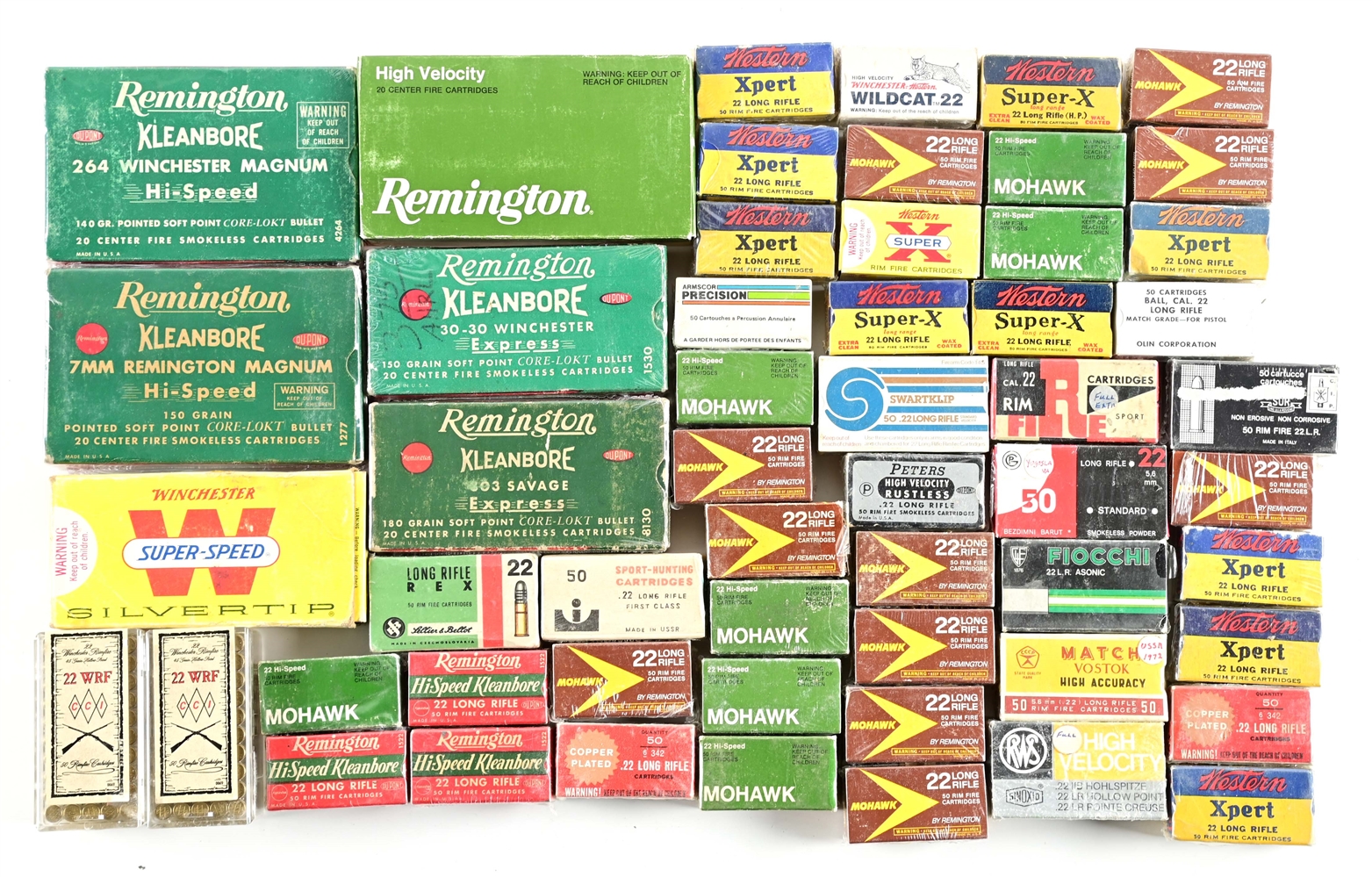 LOT OF FORTY SEVEN BOXES OF MOSTLY COLLECIBLE AMMUNITION. 