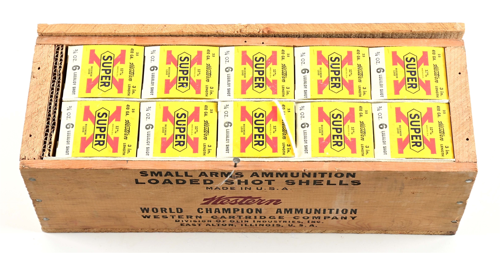 VINTAGE 1950S  FULL CASE (500) WINCHESTER / WESTERN .410 LULABOY # 6 SHOT.