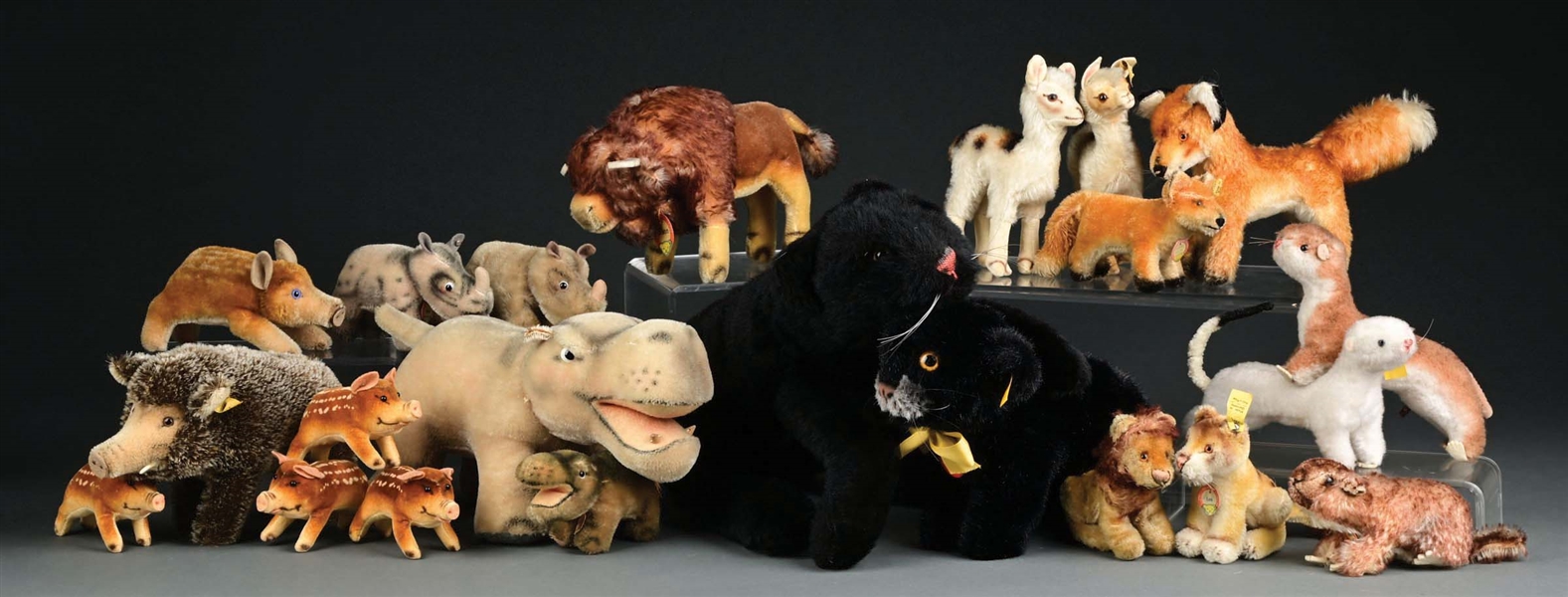 LARGE LOT OF 22: VINTAGE STEIFF ANIMALS