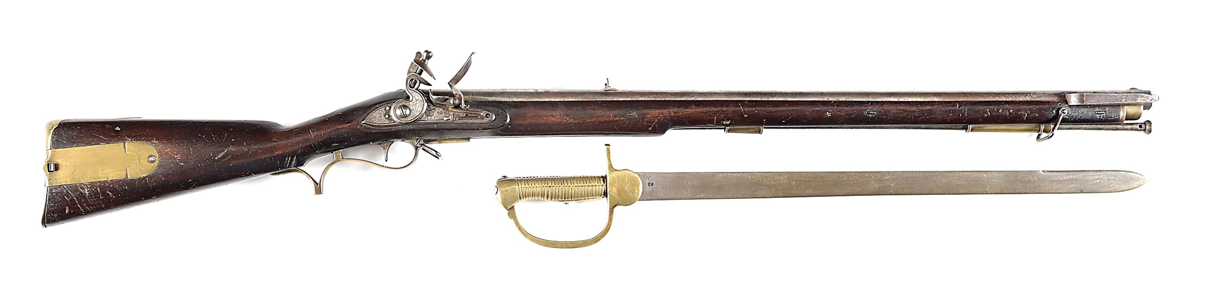 (A) A RARE SERVICE PATTERN 1805 BAKER RIFLE AND BAYONET OF THE RIFLE BRIGADE