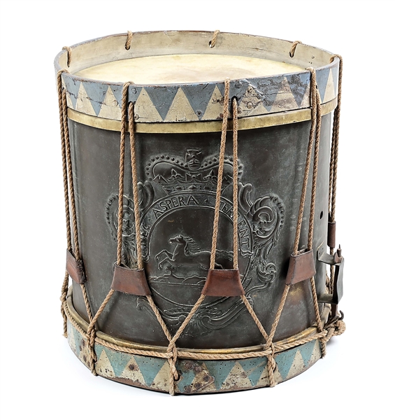 REVOLUTIONARY WAR ERA FIELD DRUM OF A BRUNSWICK INFANTRY REGIMENT