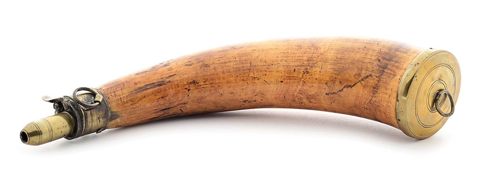 NAPOLEONIC &  WAR OF 1812 ERA POWDER HORN FOR THE BAKER RIFLE.