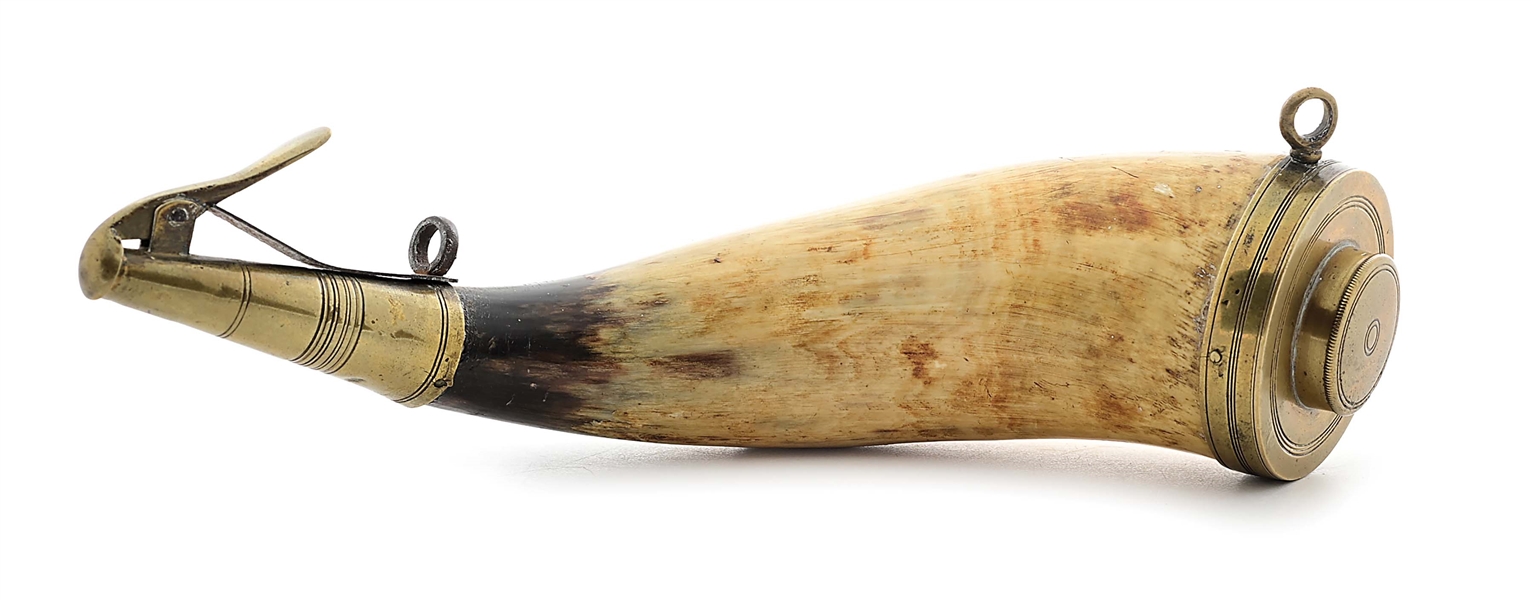 REVOLUTIONARY WAR ERA BRITISH LIGHT INFANTRY POWDER HORN.