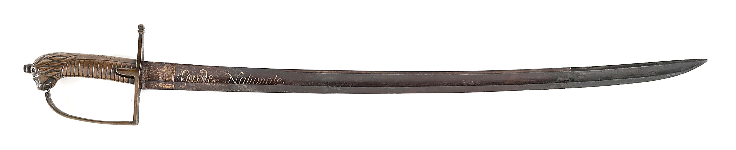 SHORT SABER OF THE FRENCH GARDE NATIONALE, 1790-1792.