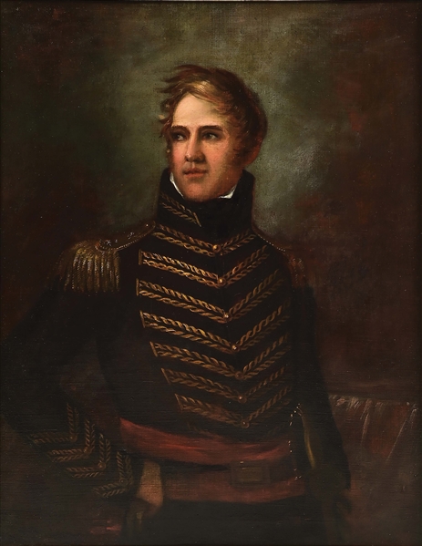 PORTRAIT OF MAJOR GENERAL WINFIELD SCOTT BY THOMAS SULLY, C. 1817.