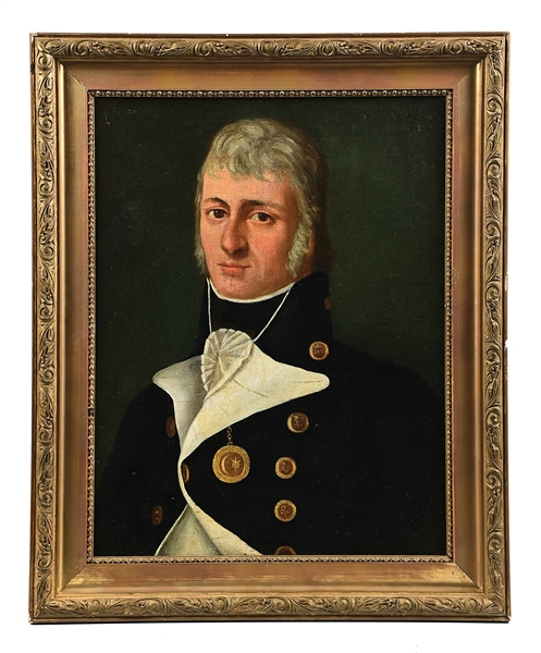 PORTRAIT OF A ROYAL NAVY LIEUTENANT WITH THE SULTANS MEDAL FOR EGYPT, 1801.