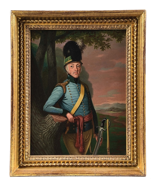 PORTRAIT OF A WARWICKSHIRE YEOMANRY OFFICER, 1796.