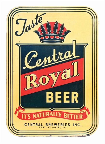 CENTRAL ROYAL BEER TIN SIGN