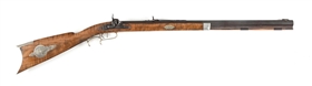 (A) CONTEMPORARY LEONARD DAY & CO. HALF STOCK PERCUSSION PLAINS RIFLE.