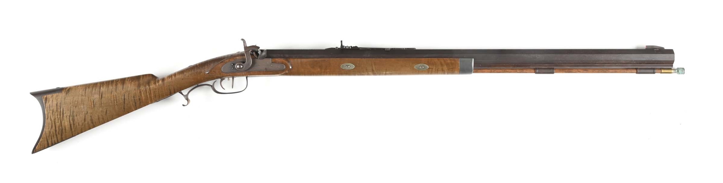 (A) CONTEMPORARY MITTON AND WILLIS HALF STOCK PERCUSSION PLAINS RIFLE.