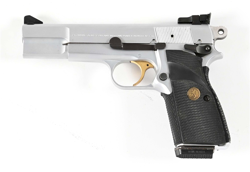 (M) BROWNING HI-POWER SEMI AUTOMATIC PISTOL WITH CASE