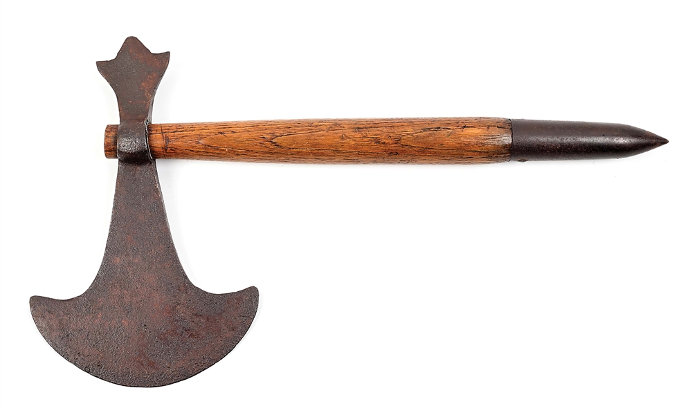 SCARCE AMERICAN HALBERD BATTLE TOMAHAWK.