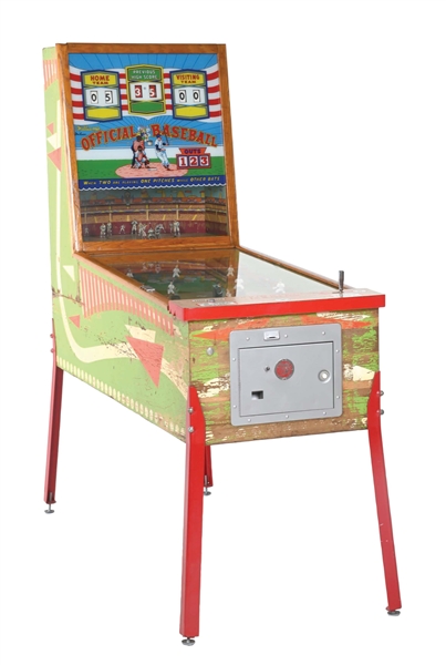 10¢ & 25¢ WILLIAMS DELUXE OFFICIAL BASEBALL PINBALL MACHINE 