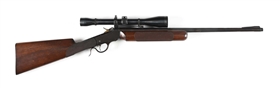 (A) CUSTOM WINCHESTER MODEL 1885 LOW-WALL .22 SINGLE SHOT RIFLE.