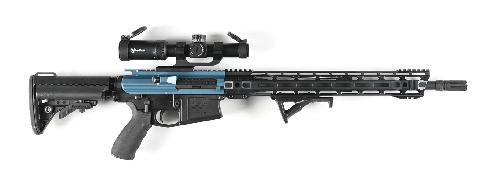 (M) AERO PRECISION M5 AR10 SEMI AUTOMATIC RIFLE.