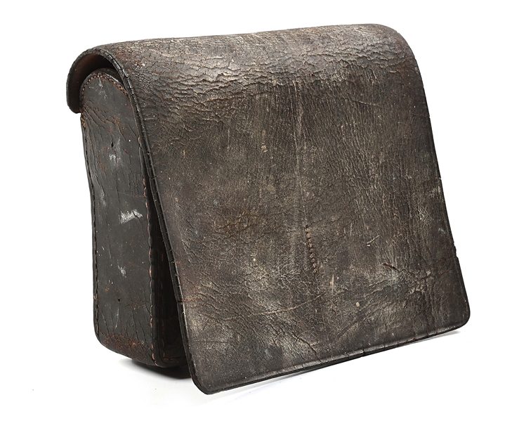 REVOLUTIONARY WAR "RAWLE PATENT" POUCH WITH REVERSIBLE BLOCK.