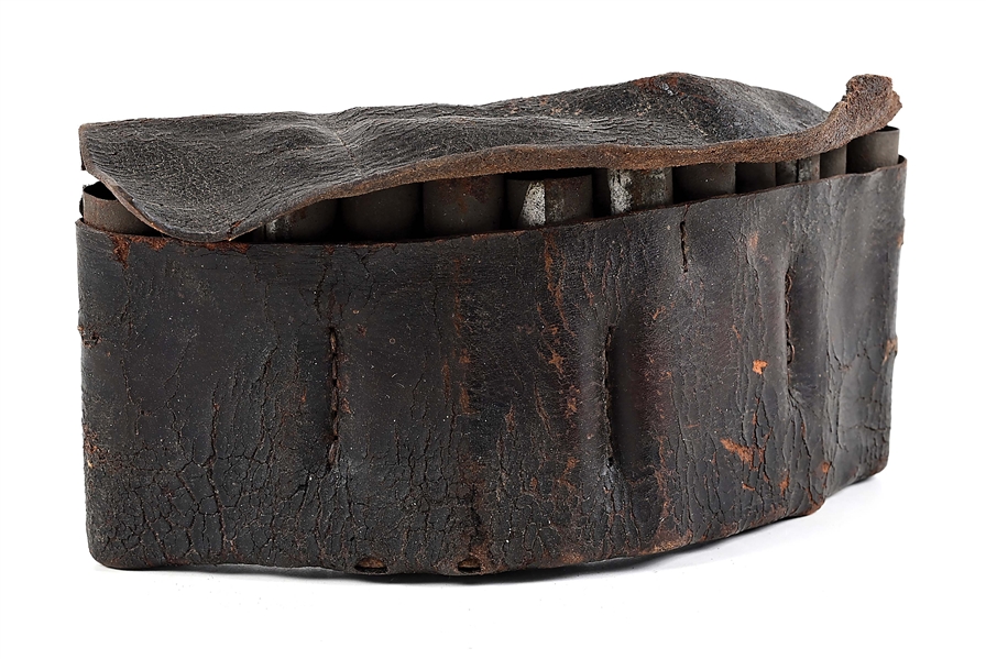 18TH CENTURY AMERICAN LIGHT DRAGOON CARTRIDGE BOX.