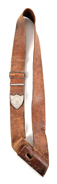 FEDERAL ERA SWORDBELT WITH SILVER "BLD" MOUNTS, 1790-1812