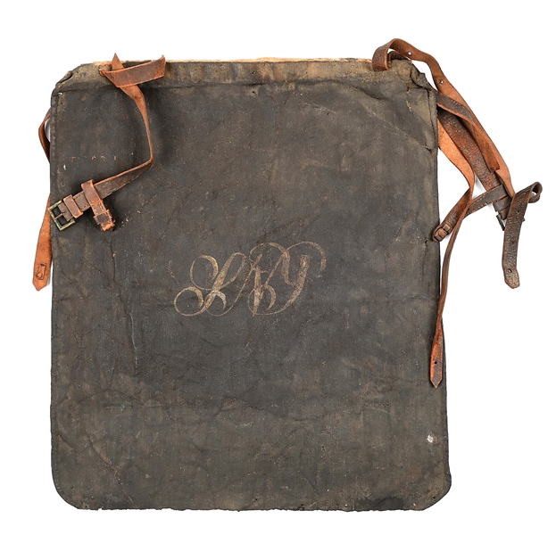 A NEW YORK-ISSUE "SNY" KNAPSACK OF THE WAR OF 1812.