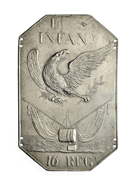 1813 CAP PLATE OF THE 16TH US INFANTRY.