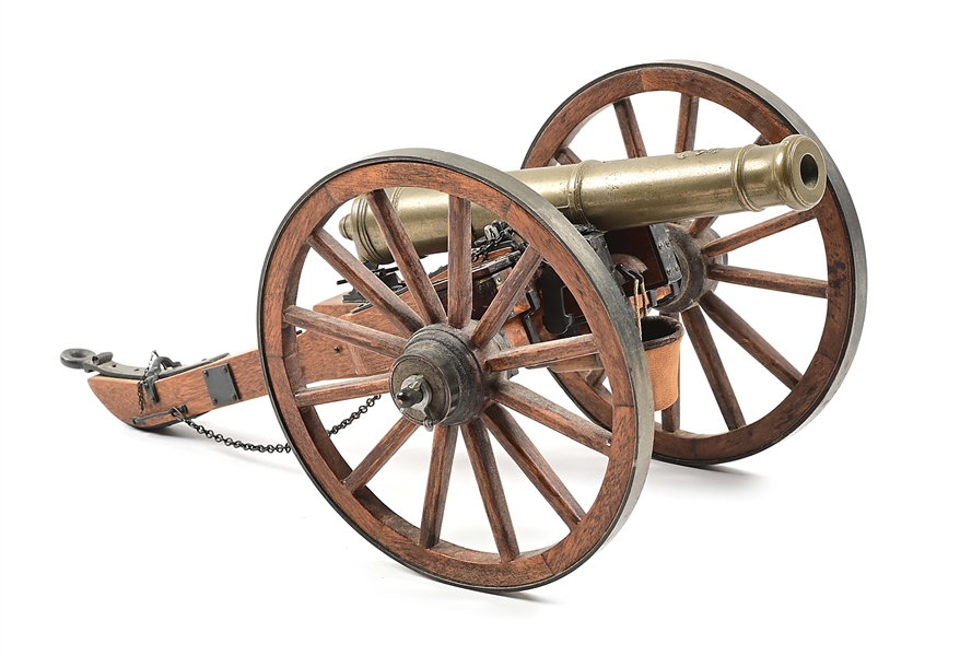 CUSTOM MODEL OF A NAPOLEONIC BRITISH 9-POUNDER FIELDPIECE.