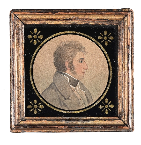 MINIATURE OF WAR OF 1812 NAVAL HERO, CAPTAIN WILLIAM HENRY ALLEN, C. 1813.