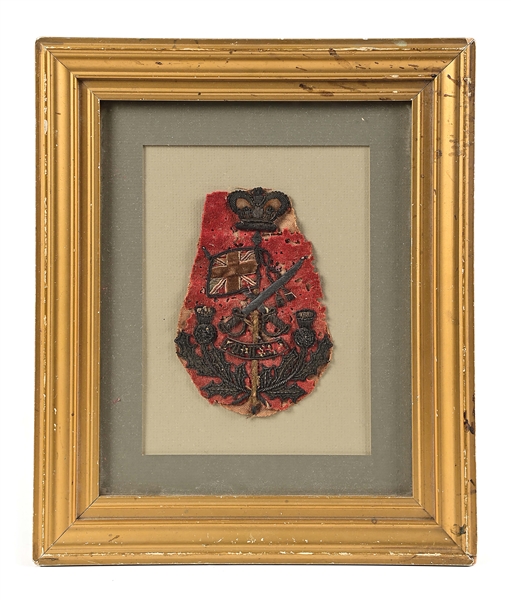 NAPOLEONIC COLOUR SERGEANTS BADGE OF THE 25TH FOOT.